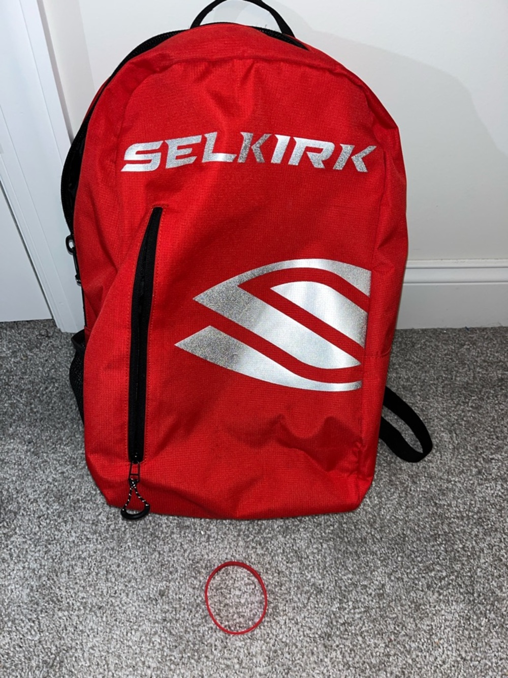 Selkirk Carrier Pickleball Paddle backpack carrier bag 12” 18” Red Black used